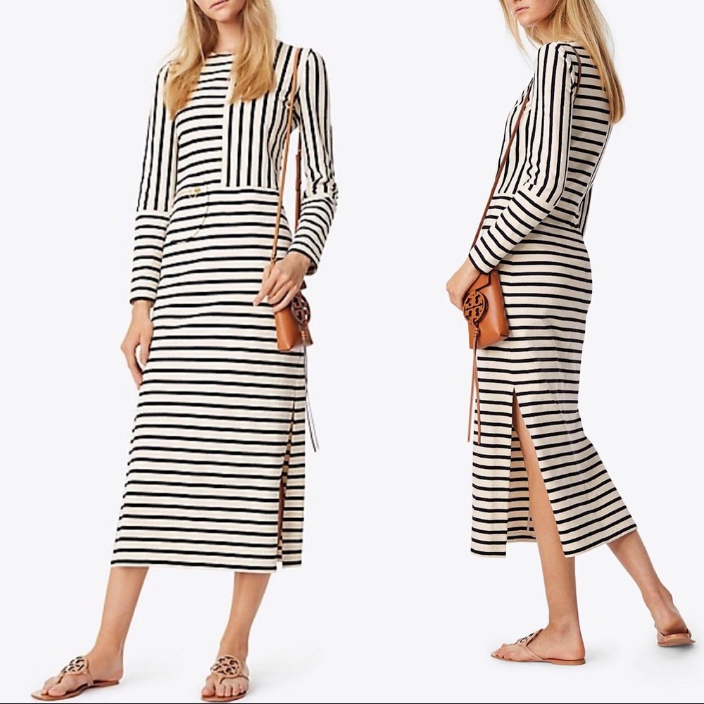 NWT Tory Burch striped midi dress, size S